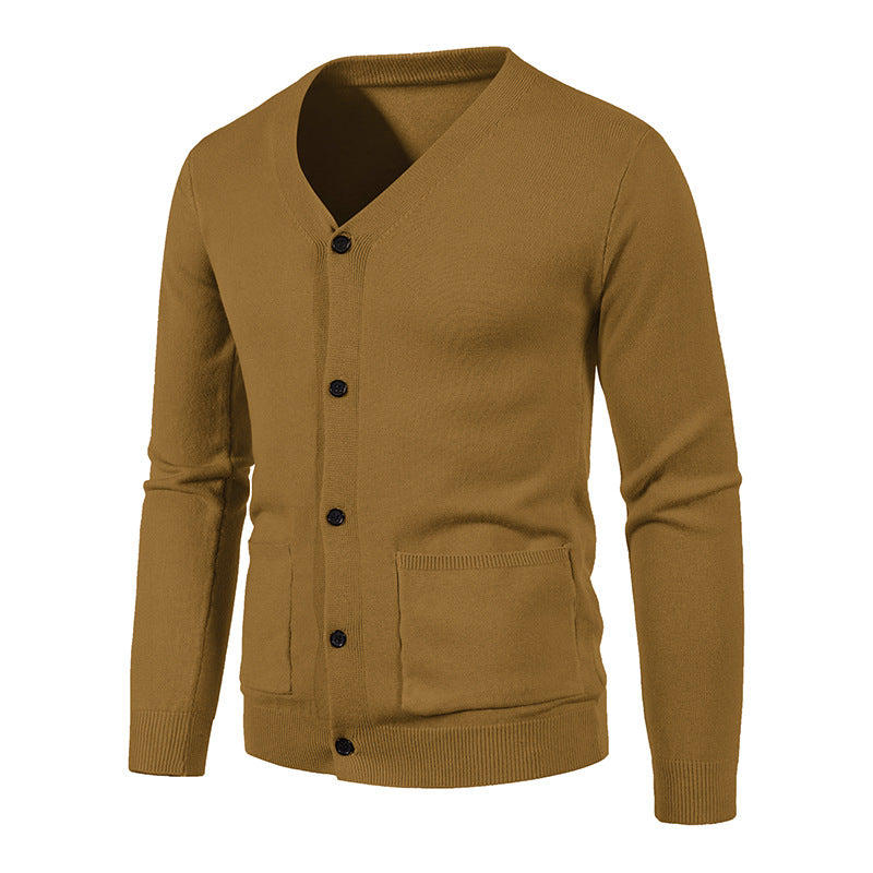 Herren Eleganter V-Ausschnitt Strickcardigan ModeGeist