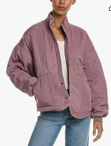 Damen modische Steppjacke mit hohem Kragen ModeGeist