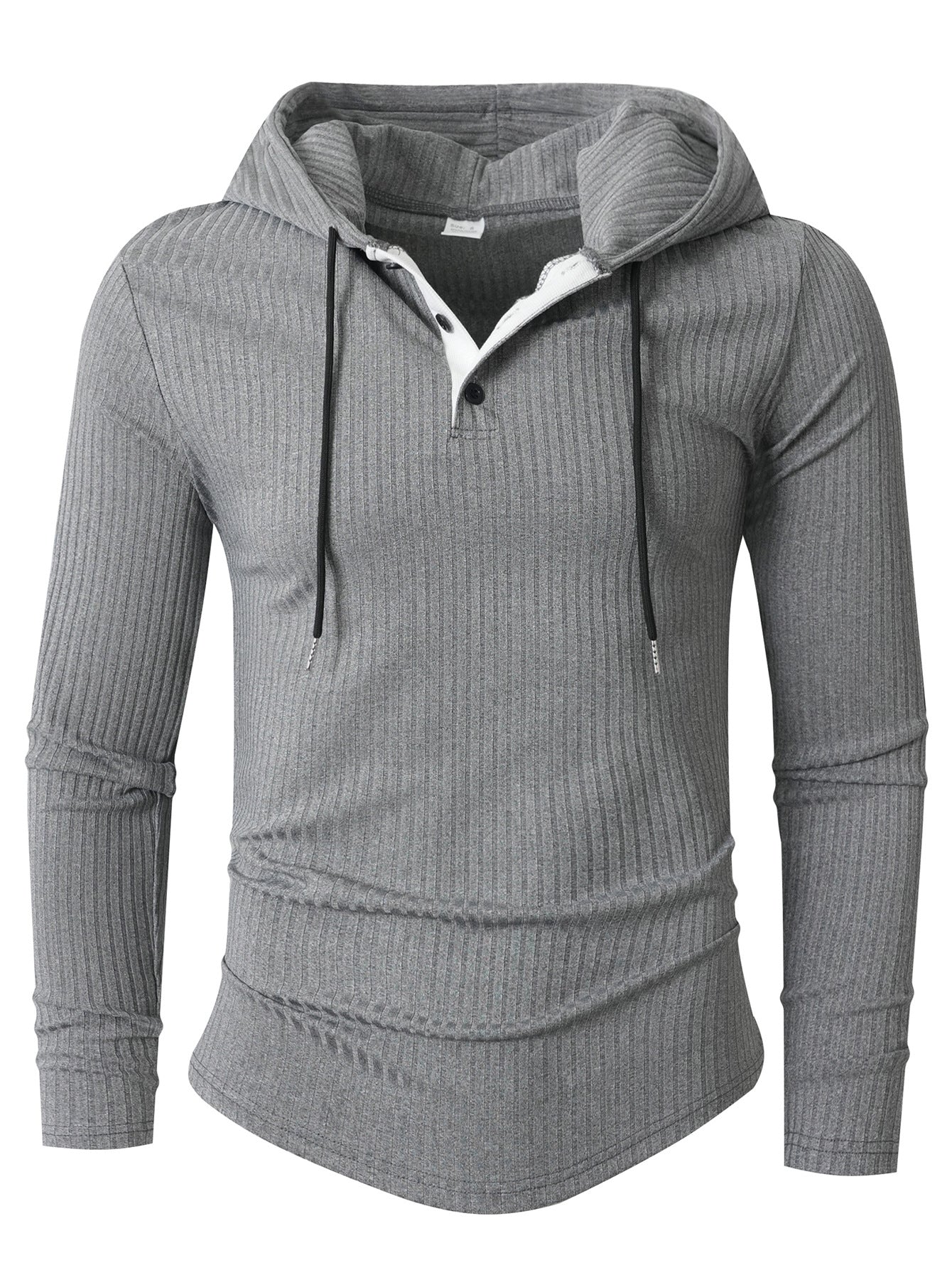 Herren Sportlicher Langarm-Hoodie mit strukturierter Oberfläche ModeGeist