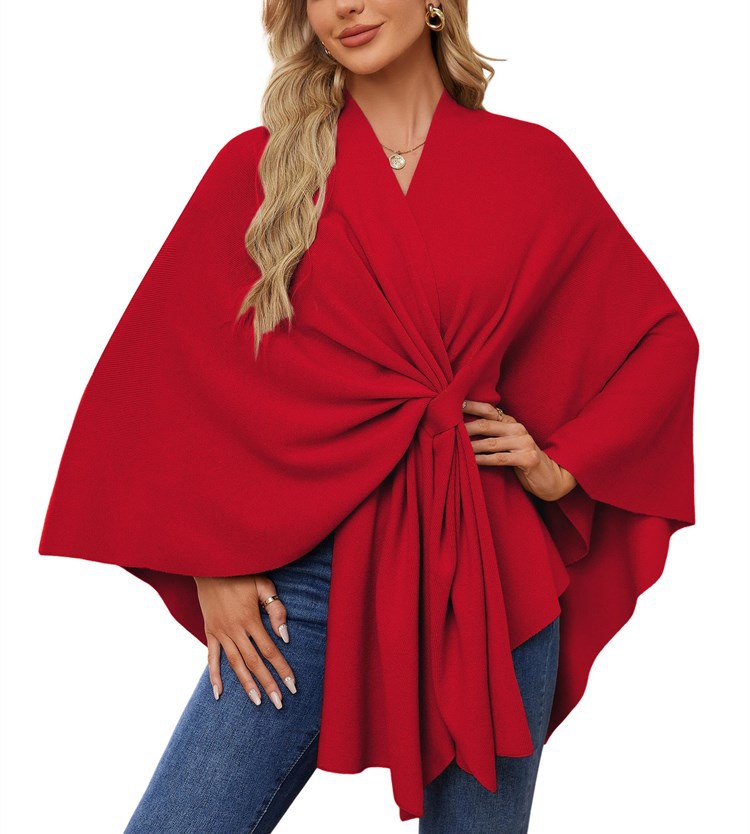 Damen Eleganter Wickelpullover mit asymmetrischem Schnitt ModeGeist