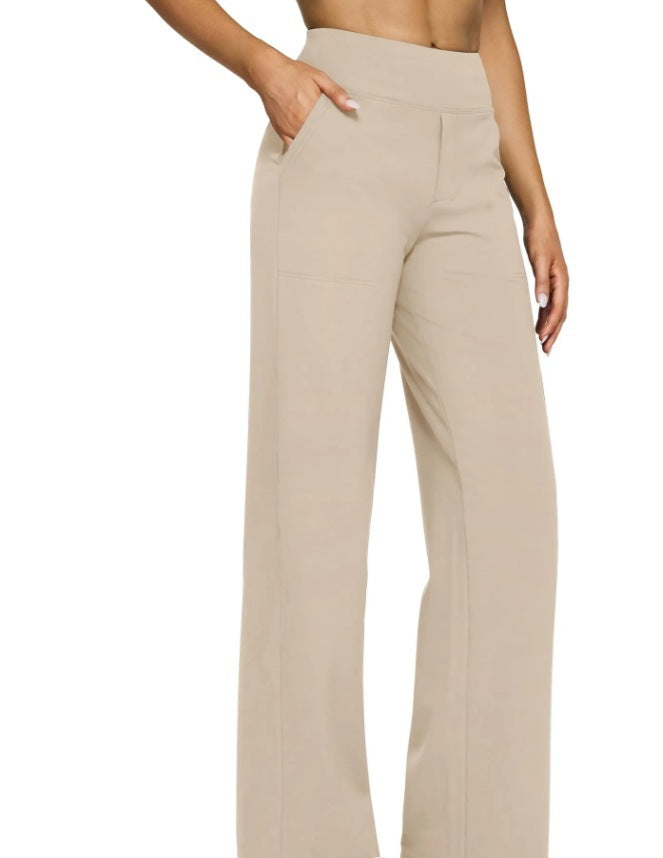 Damen Weitgeschnittene Lounge-Hose mit elastischem Bund ModeGeist