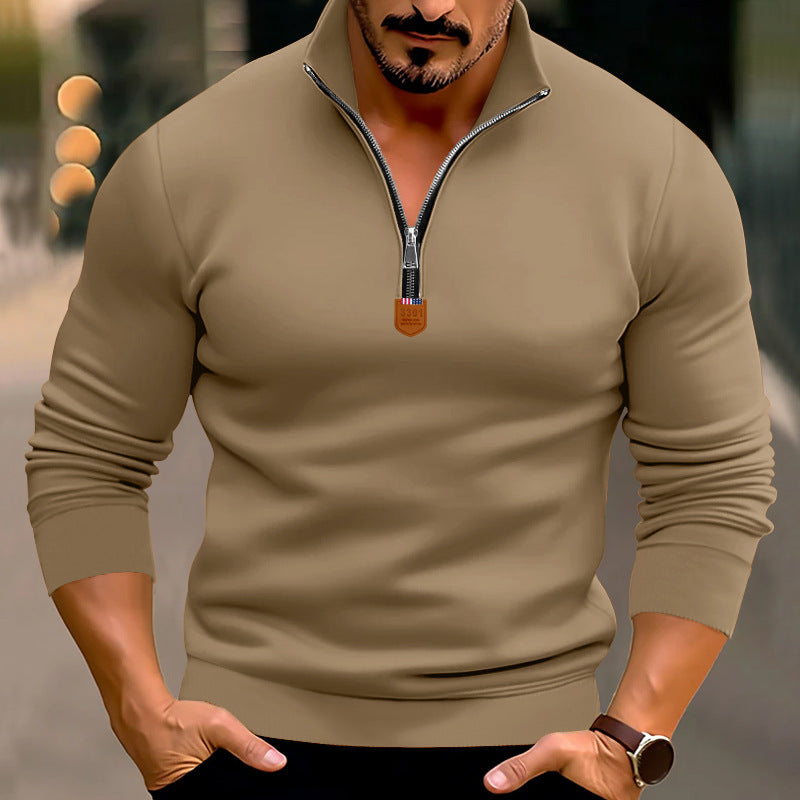 Herren Sweatshirt mit modernem Reißverschluss ModeGeist