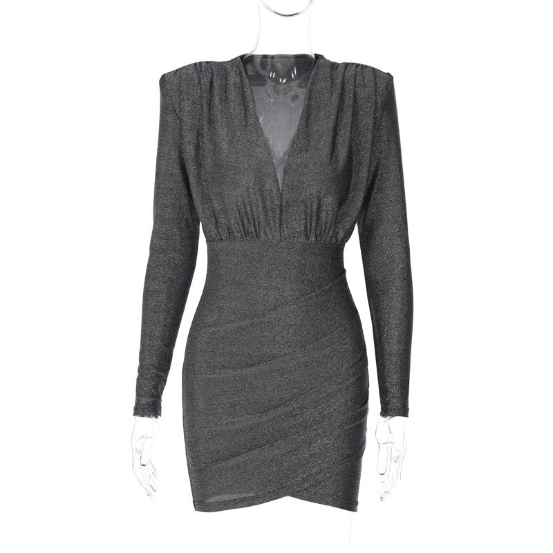 Elegantes Wickelkleid mit Raffungen für Damen, figurumspielend im Mini-Design (MODEGEIST)