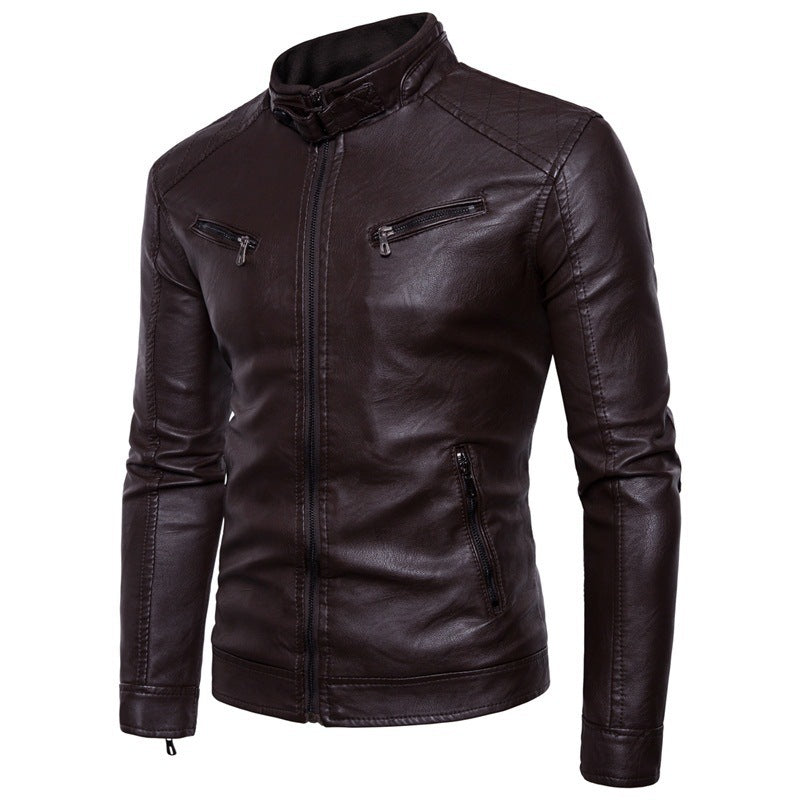 Herren elegante und bequeme jacke mit asymmetrischem Reißverschluss ModeGeist