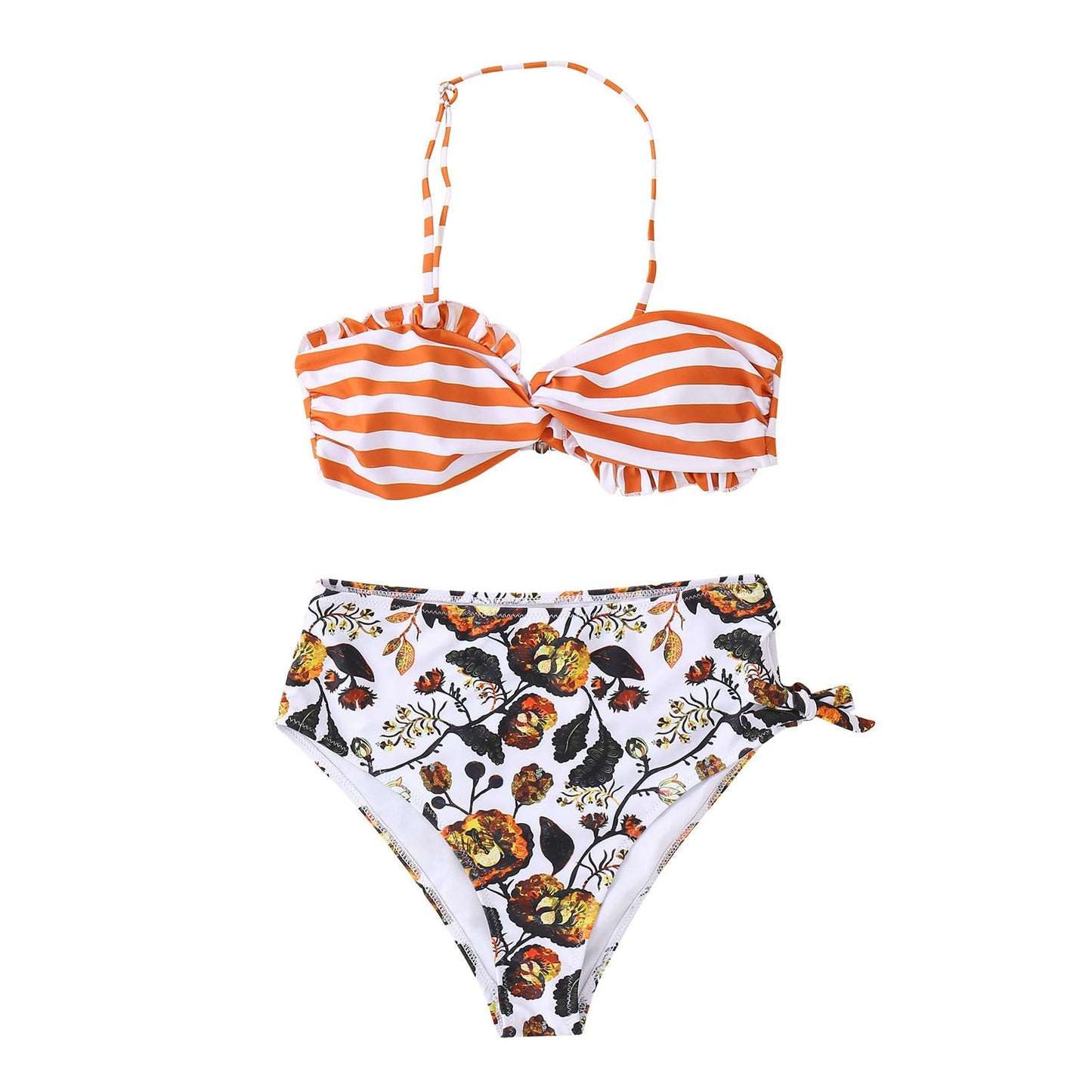 Bikini mit Rüschentop und hohem Bund von MODEGEIST für Damen
