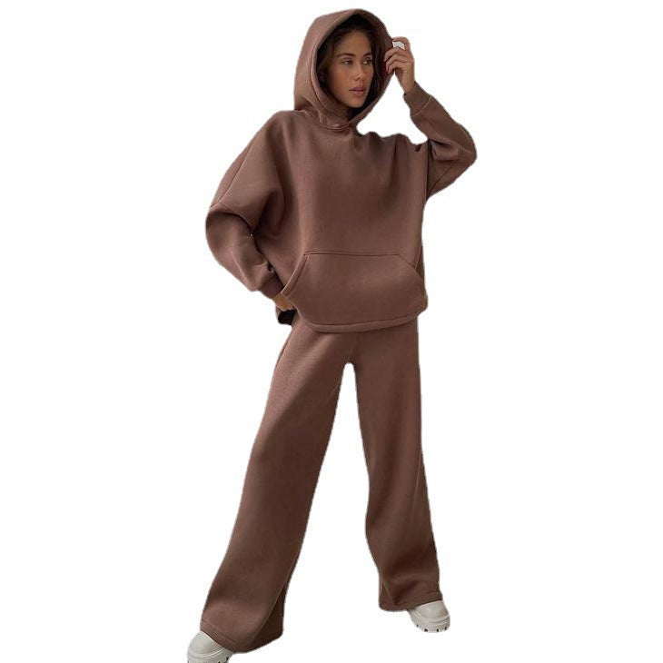 Damen lässiges und oversized Hoodie-Set mit weit geschnittenen Hosen ModeGeist