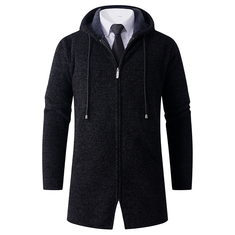 Herren lässiger Hoodie-Jacke mit außenliegendem Reißverschluss und praktischer Kapuze ModeGeist
