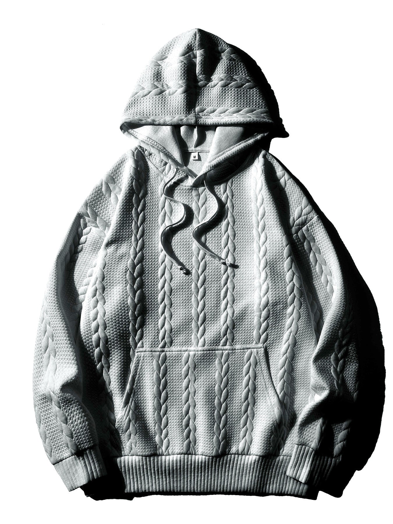 Herren Kapuzenpullover mit strukturiertem Muster ModeGeist