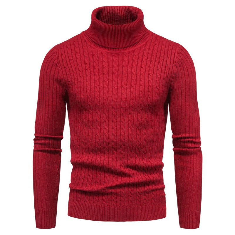 Herren Rollkragenpullover mit Zopfmuster ModeGeist