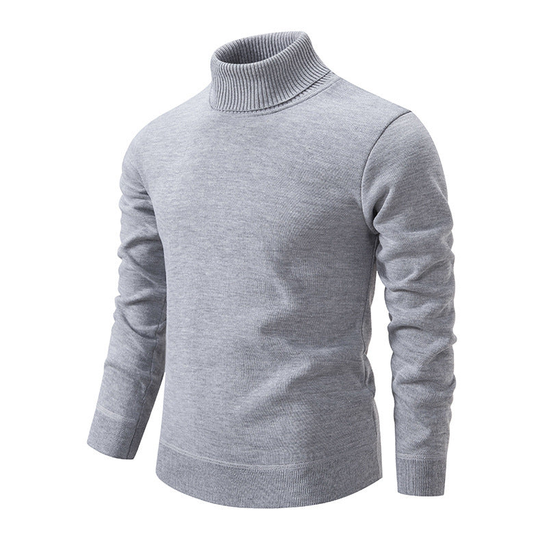 Herren Rollkragenpullover aus weichem Strick mit strukturiertem Design ModeGeist