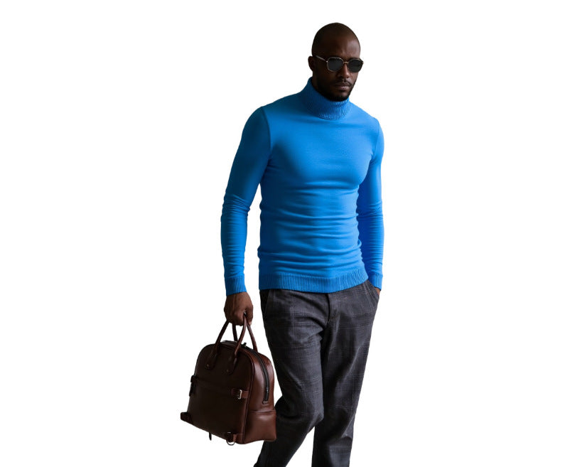 Herren rollkragen pullover mit feiner Struktur ModeGeist