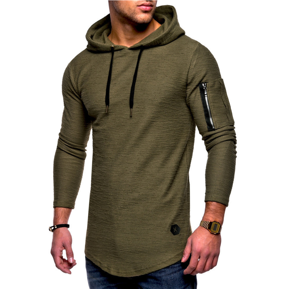 Herren lässiger Kapuzenpullover mit modischem Reißverschluss ModeGeist