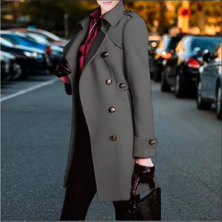 Damen trenchcoat mit doppelter Knopfleiste ModeGeist
