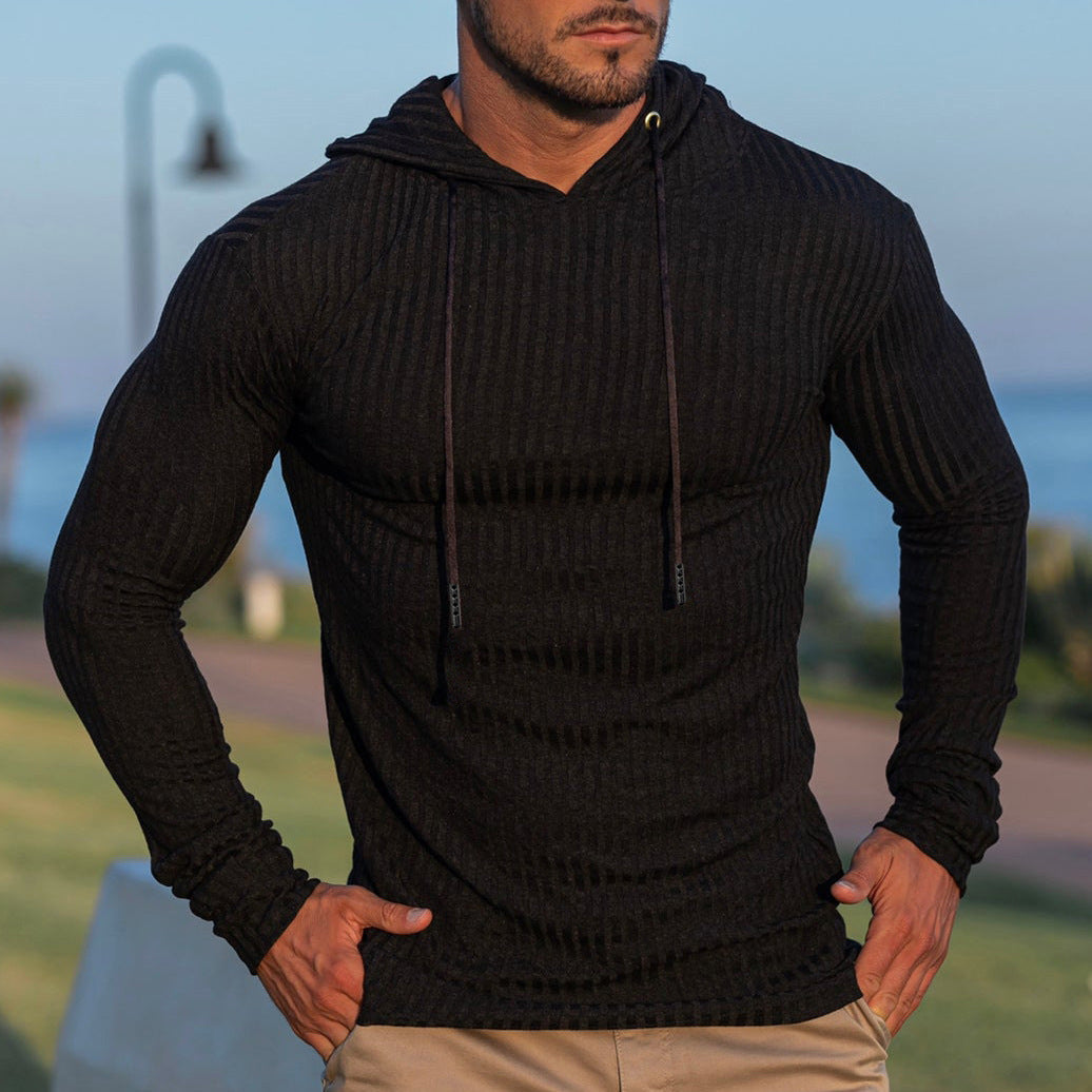 Herren Kapuzenpullover mit trendigem Rippdesign ModeGeist