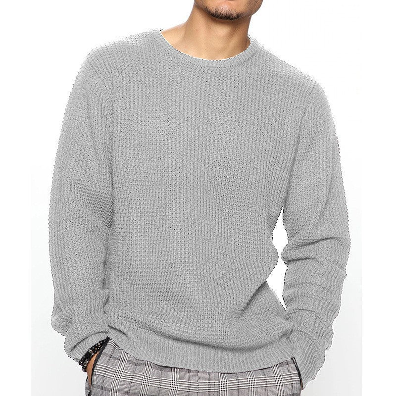 Herren komfortabler Strickpullover mit modischem Wabenmuster ModeGeist