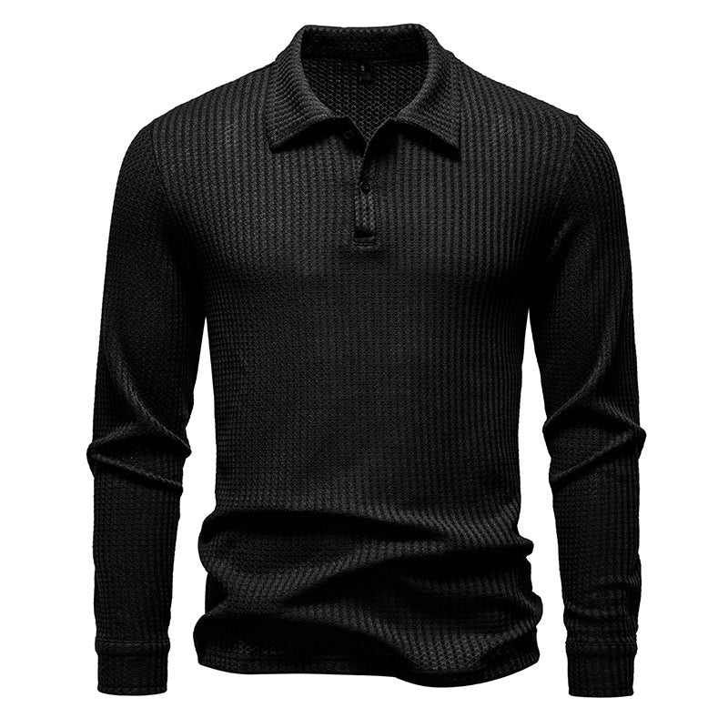 Herren Polohemd mit strukturierter Oberfläche und modernem Kragen ModeGeist