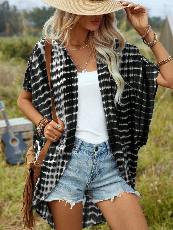 Damen Leichtes Kimono mit modernem Batikdesign ModeGeist