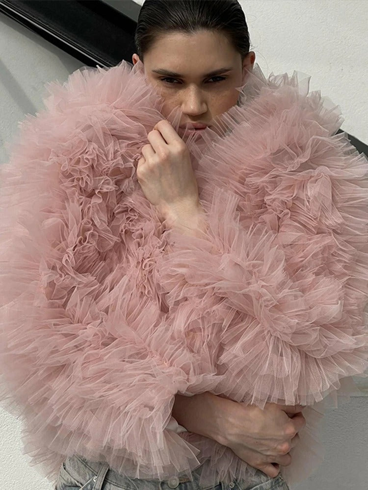 Damen Voluminöse Tülljacke ModeGeist