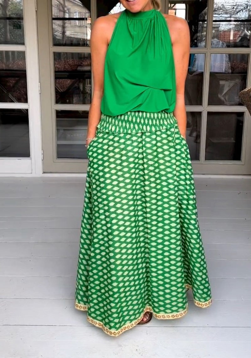 Trägerloses Oberteil und Maxirock mit Gummizug – Damen-Ensemble von MODEGEIST