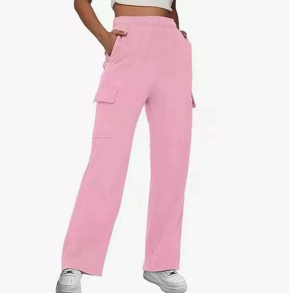 Damen Cargo-Hose mit weitem Bein und praktischen Seitentaschen ModeGeist
