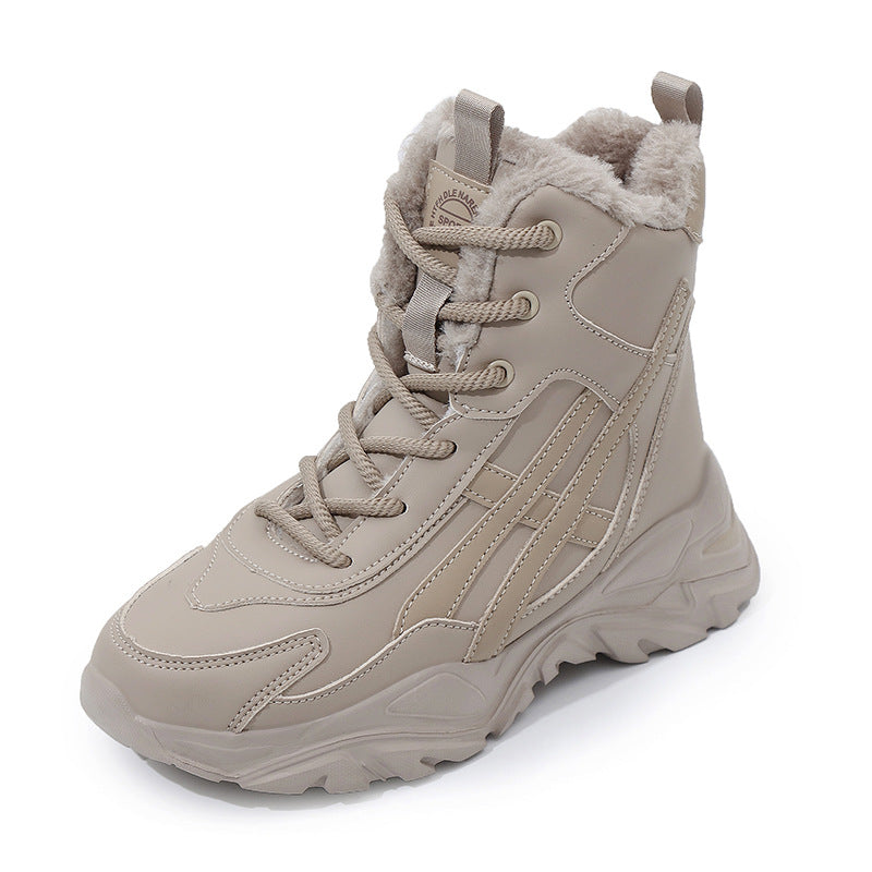 Damen Plüschgefütterte Winter Sneakers ModeGeist
