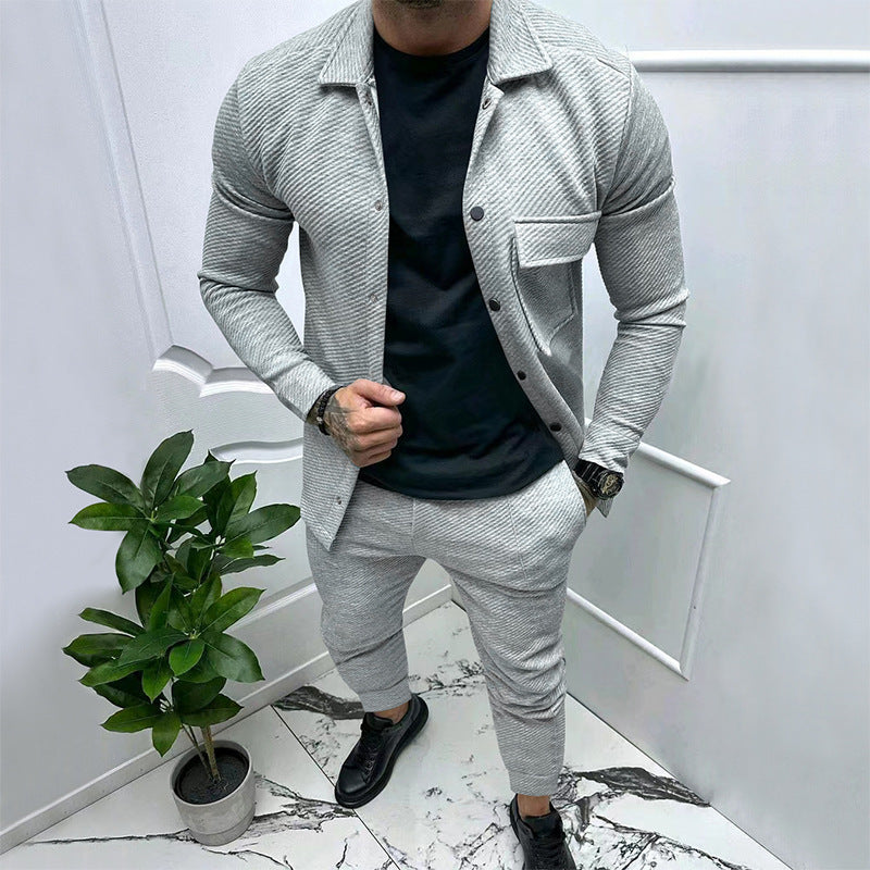 Herren Freizeitanzug mit strukturiertem Oberteil und komfortabler Passform ModeGeist