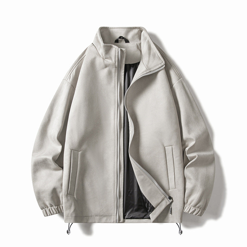 Herren Fleecejacke mit elastischen Bündchen und praktischen Taschen ModeGeist