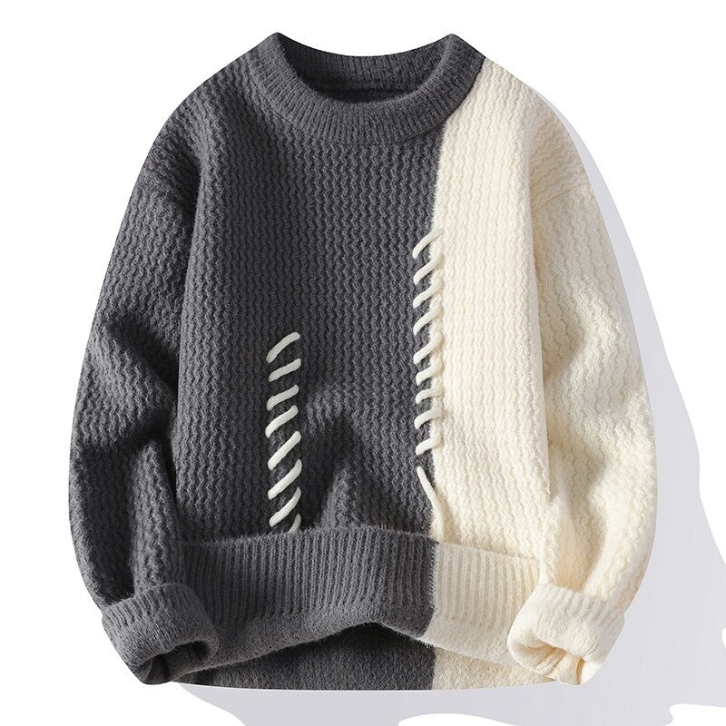 Damen Strukturierter Pullover mit einzigartigem Design und gewebtem Muster ModeGeist