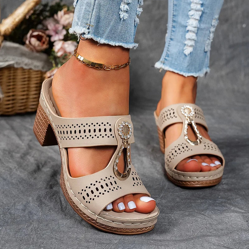 MODEGEIST Damen Orthopädische Sandalen Keilabsatz Komfort Elegant