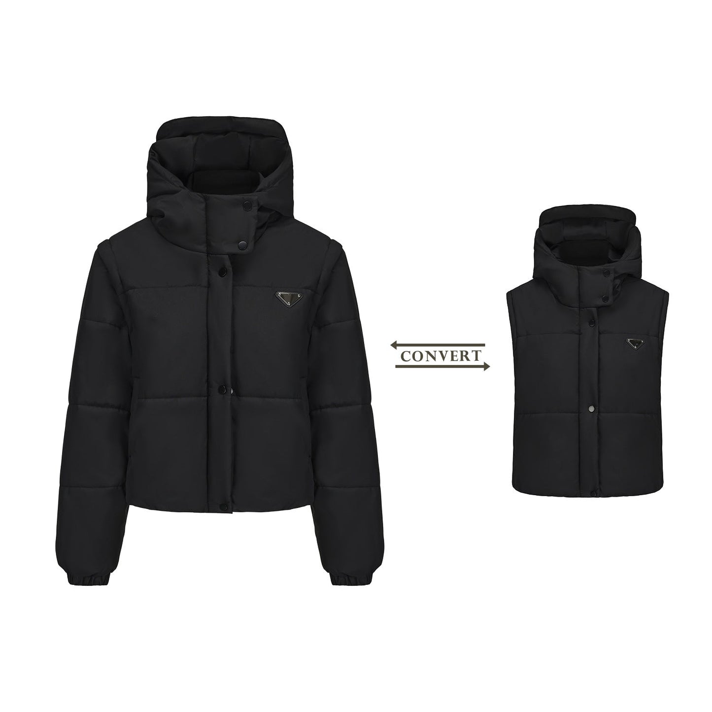 Damen wandelbare Steppjacke ModeGeist