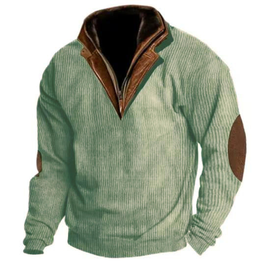 Herren Strickpullover mit details und hohem Kragen ModeGeist