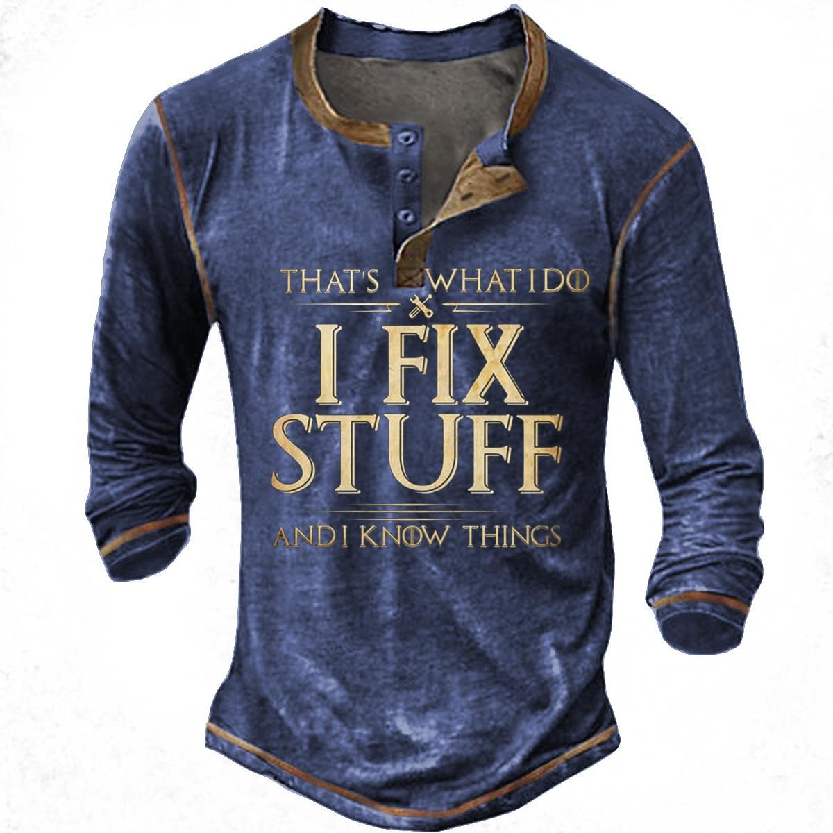 Herren lässiges Langarmshirt mit motivierendem Druck ModeGeist