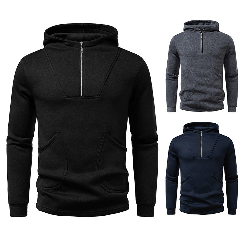 Herren Kapuzenpullover mit modernem Zipper und praktischen Taschen ModeGeist