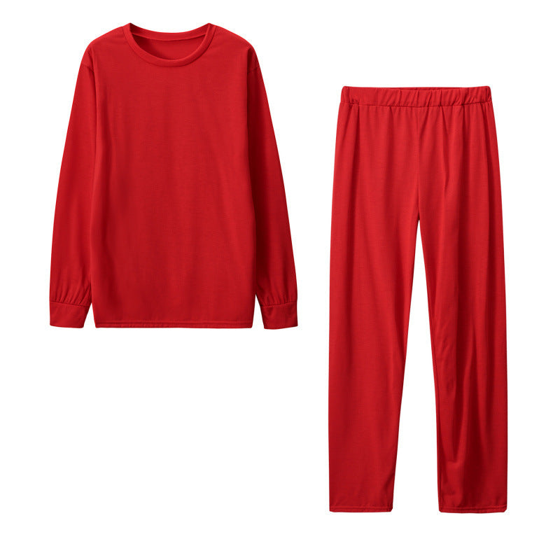 Damen Langarm Schlafanzug Set mit elastischen Hosen ModeGeist