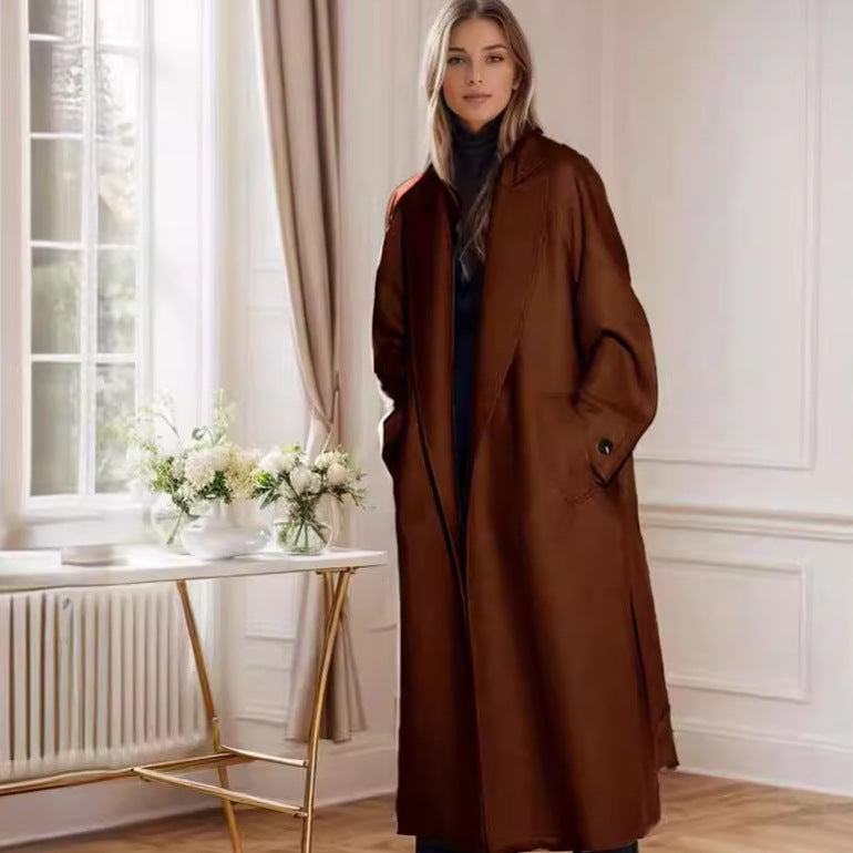 Damen eleganter Duster-Mantel mit geräumigen Taschen und modernem Schnitt ModeGeist