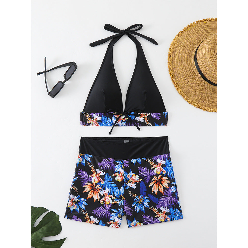 Sportlicher Damen-Bikini mit verspieltem Blumenmuster von MODEGEIST