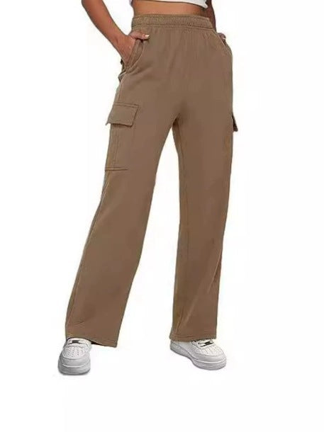 Damen Cargo-Hose mit weitem Bein und praktischen Seitentaschen ModeGeist