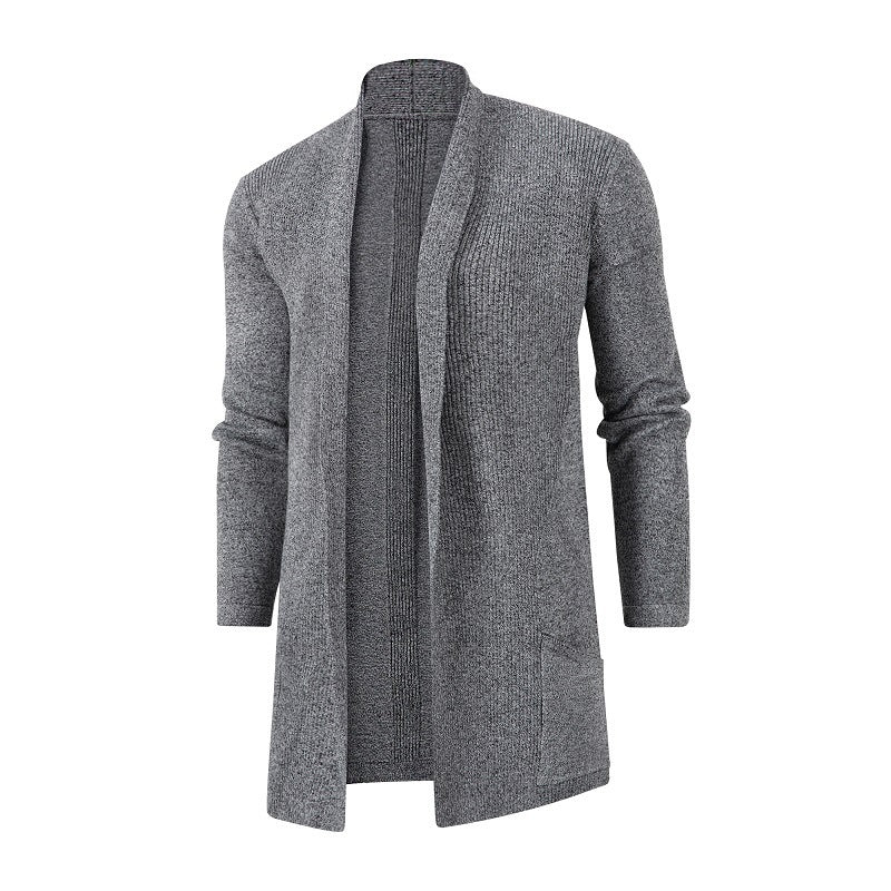 Herren Strickjacke mit offenem Design und minimalistischen Taschen ModeGeist