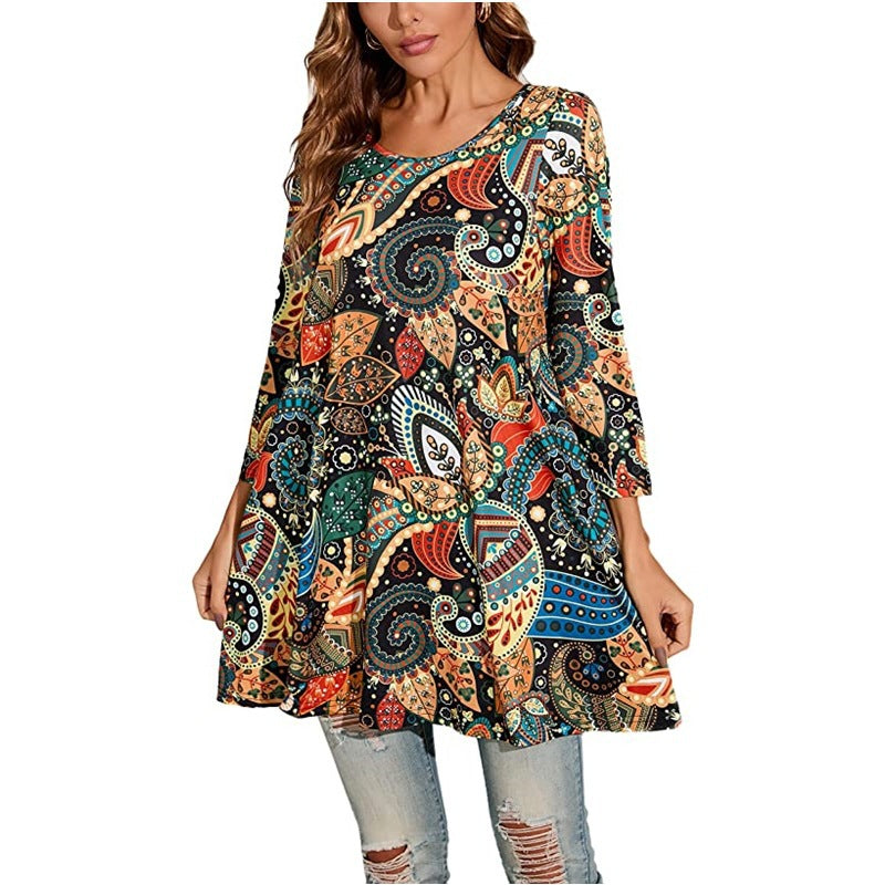 Damen Tunika mit einzigartigem Mandala-Druck ModeGeist