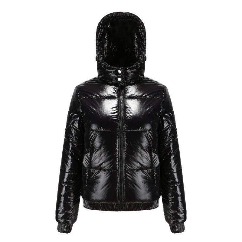 Damen glänzende Winterjacke ModeGeist
