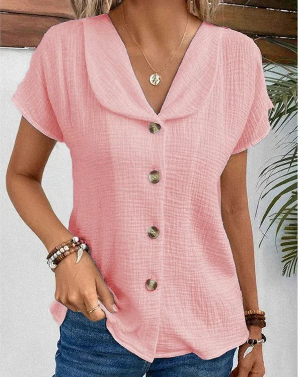 Blouse Alexandra mit Kragen und Knöpfen