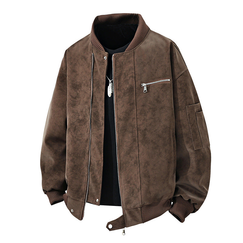 Herren Trendige Bomberjacke im Vintage-Look mit praktischem Reißverschluss und stylischen Details ModeGeist
