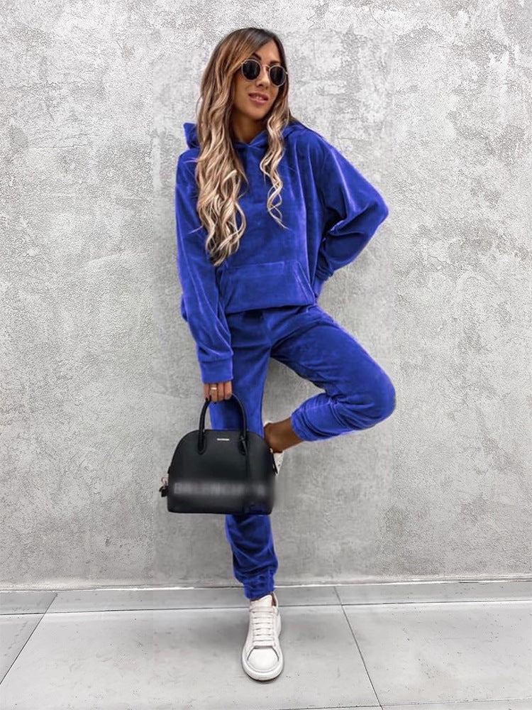 Damen kuscheliges Fleece-Set mit oversized Hoodie und bequemen Jogginghosen ModeGeist