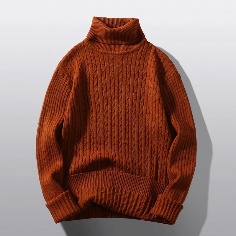 Damen Strickpullover mit hohem Kragen und Rippenmuster ModeGeist