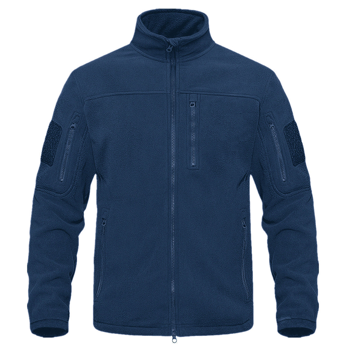 Herren Fleecejacke mit vielseitigen Taschen und hochschließendem Kragen ModeGeist