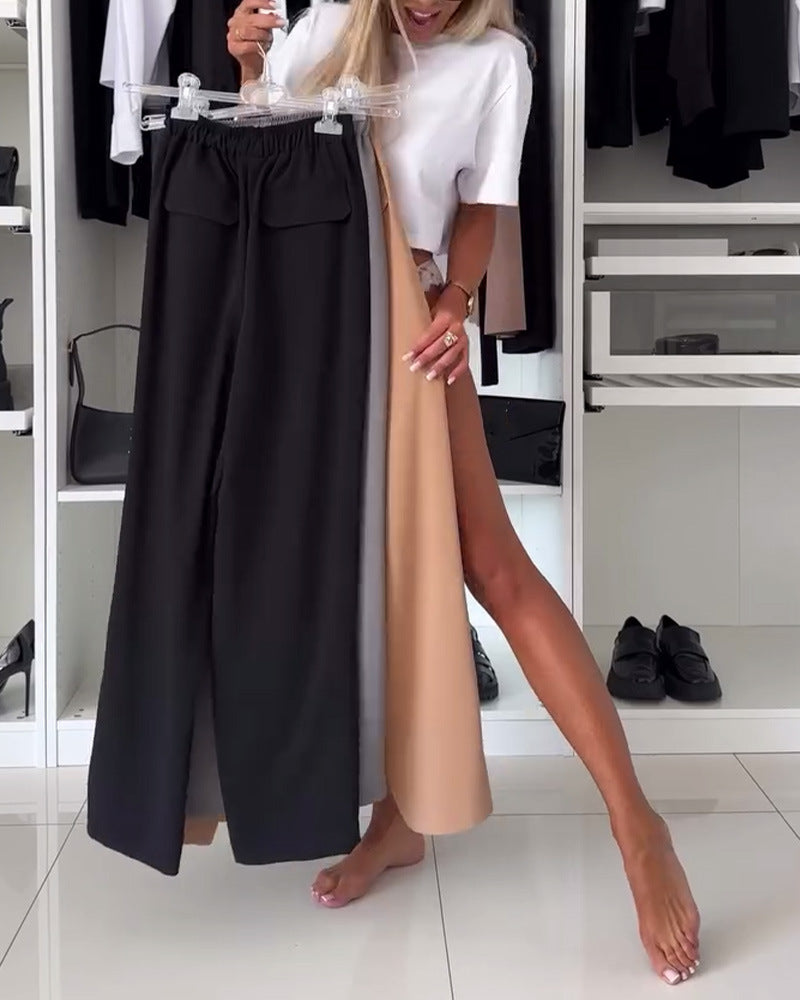 Modegeistische Damen Culottes: bequem, mit Seitenschlitzen und elastischem Bund