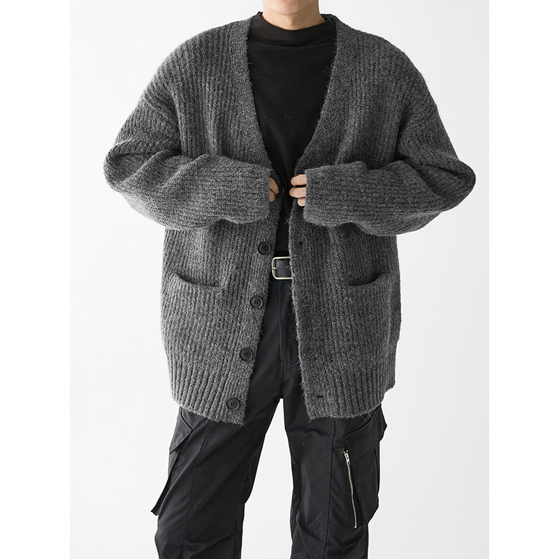 Herren Grobstrickjacke mit praktischen Taschen und stylischem Design ModeGeist