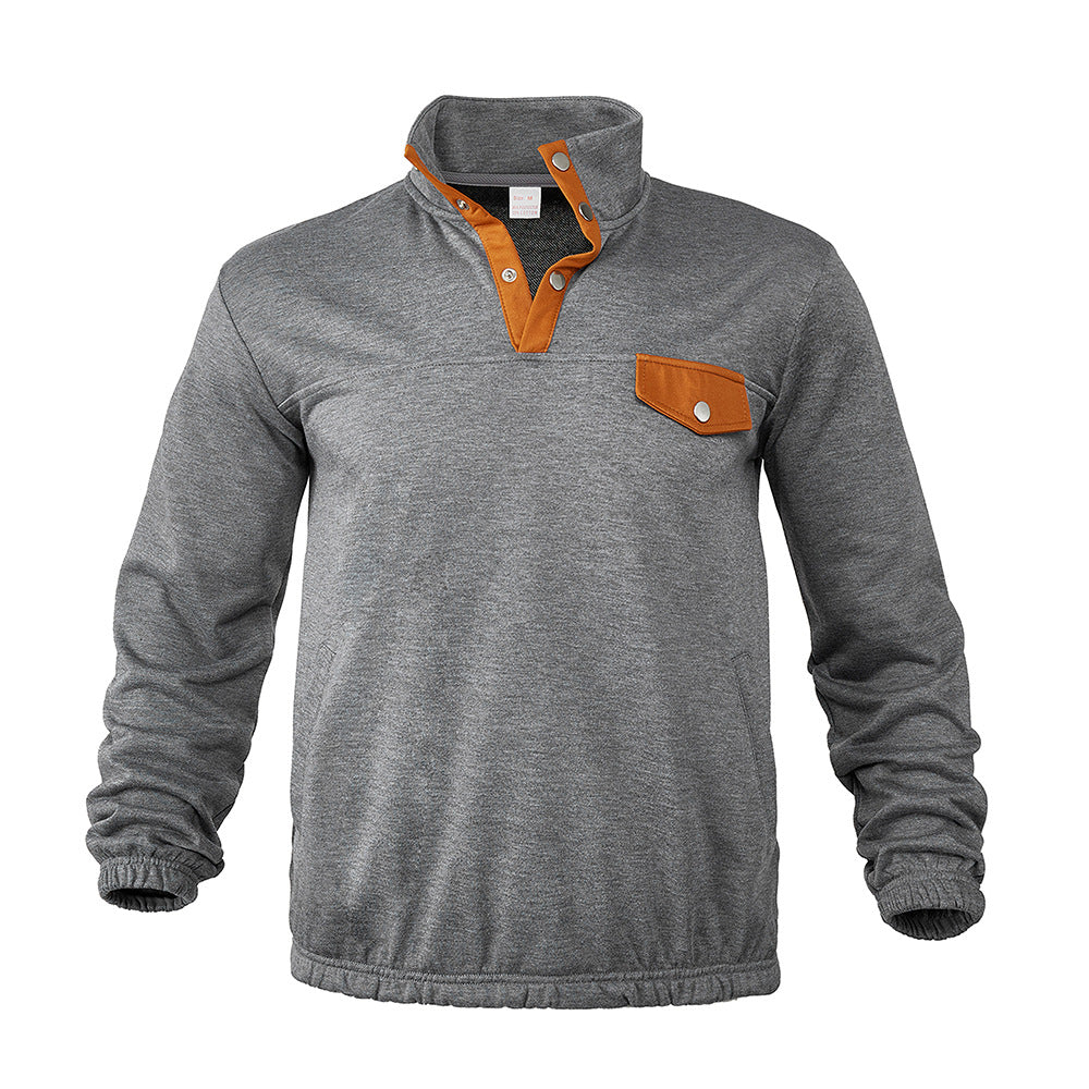 Herren modisches Sweatshirt mit Kragen details ModeGeist