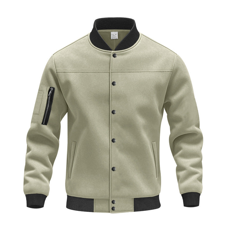 Herren modische Collegejacke mit praktischen Reißverschlusstaschen und elastischen Bündchen ModeGeist