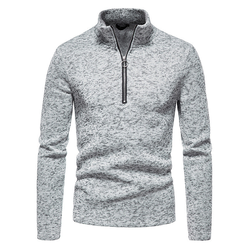 Herren sportlicher Pullover mit hohem Kragen und innovativem Reißverschluss ModeGeist